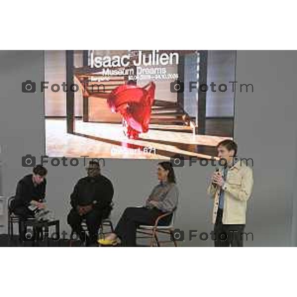 gres art 671 Bergamo retrospettiva in Italia dedicata a Isaac Julien, MUSEUM DREAMS Francesca Acquati Roberto Pesenti 09-aprile 2026 Bergamo Italia foto Tiziano Manzoni Lapresse