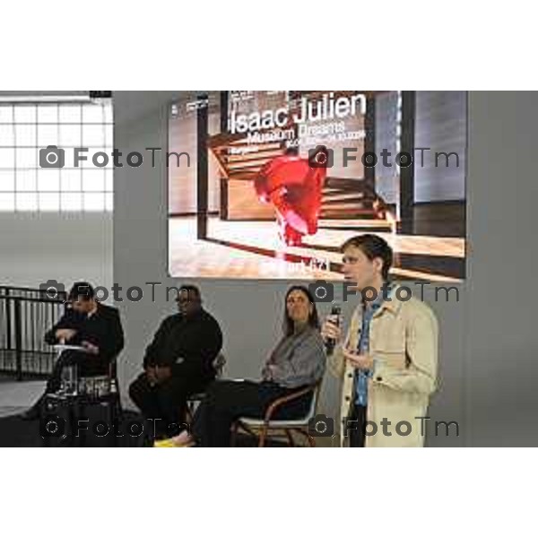 gres art 671 Bergamo retrospettiva in Italia dedicata a Isaac Julien, MUSEUM DREAMS Francesca Acquati Roberto Pesenti 09-aprile 2026 Bergamo Italia foto Tiziano Manzoni Lapresse