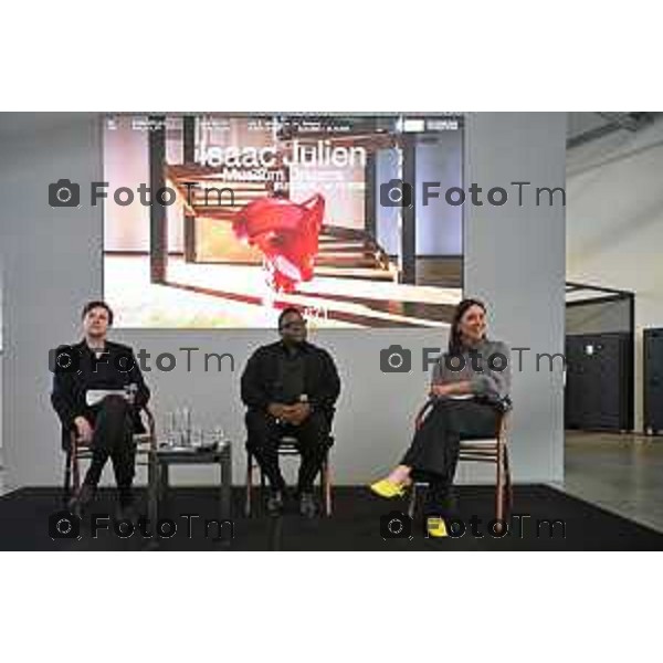 gres art 671 Bergamo retrospettiva in Italia dedicata a Isaac Julien, MUSEUM DREAMS Francesca Acquati Roberto Pesenti 09-aprile 2026 Bergamo Italia foto Tiziano Manzoni Lapresse