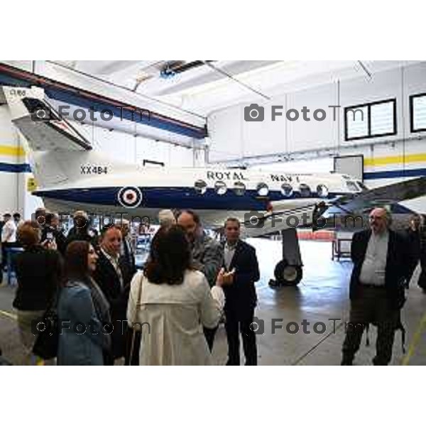 Conferenza Stampa di presentazione del Primo Polo Universitario Nazionale per la Formazione Aeronautica 9 Aprlile 2026 Bergamo Italia foto Tiziano Manzoni Lapresse
