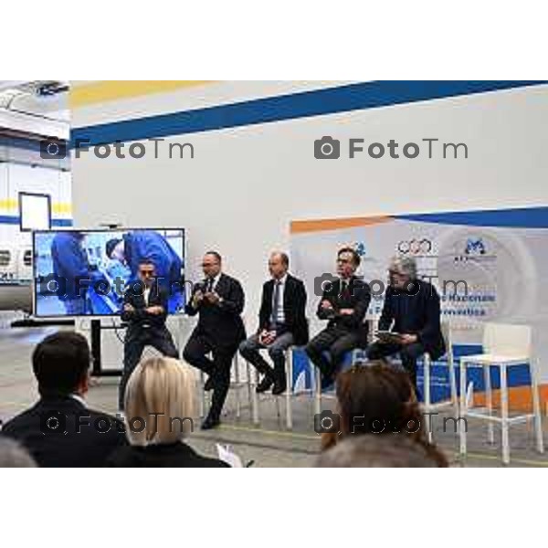 Conferenza Stampa di presentazione del Primo Polo Universitario Nazionale per la Formazione Aeronautica 9 Aprlile 2026 Bergamo Italia foto Tiziano Manzoni Lapresse