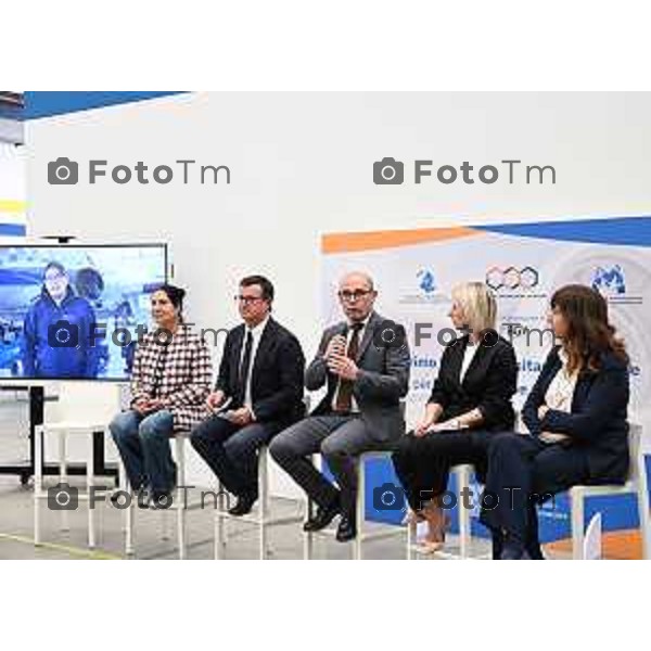 Conferenza Stampa di presentazione del Primo Polo Universitario Nazionale per la Formazione Aeronautica 9 Aprlile 2026 Bergamo Italia foto Tiziano Manzoni Lapresse