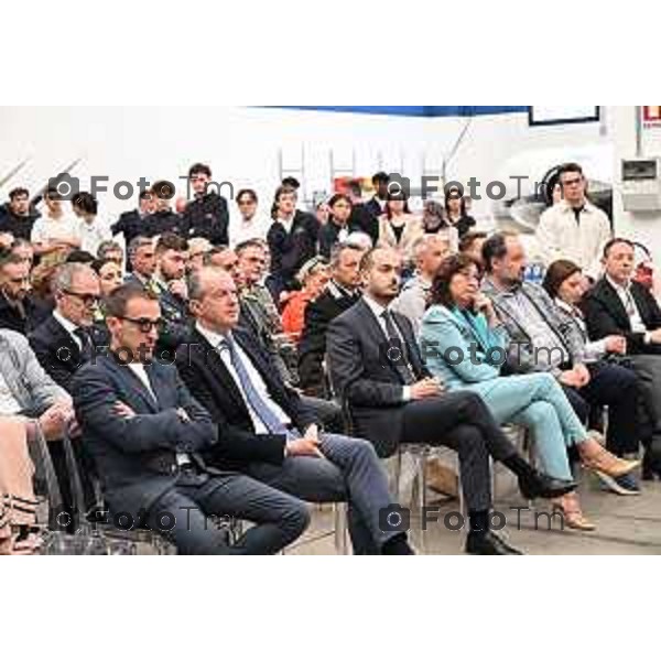 Conferenza Stampa di presentazione del Primo Polo Universitario Nazionale per la Formazione Aeronautica 9 Aprlile 2026 Bergamo Italia foto Tiziano Manzoni Lapresse