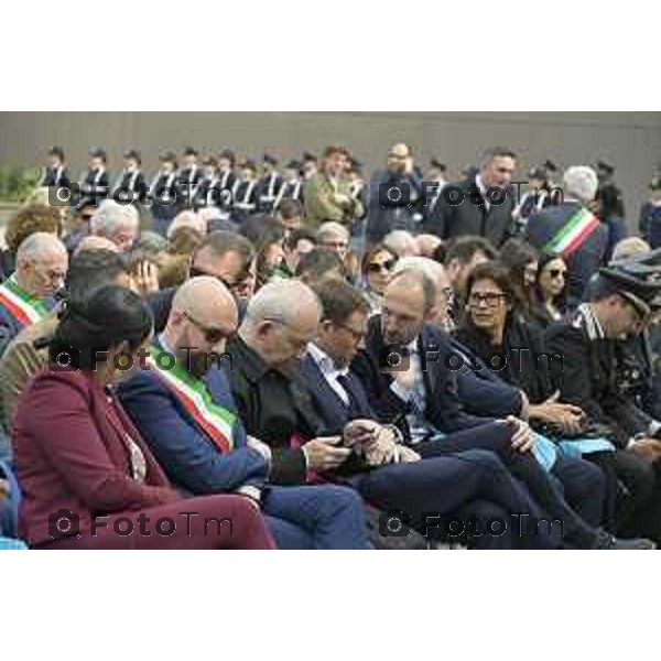 Bergamo festa della polizia con il questore Vincenzo Nicolì, e il prefetto Luca Rotondi e gli encomi agli agenti. 10 Aprile o 2026 Bergamo Italia foto Tiziano Manzoni Lapresse