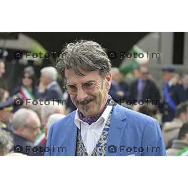 Bergamo festa della polizia con il questore Vincenzo Nicolì, e il prefetto Luca Rotondi e gli encomi agli agenti. Avvocato angelo lino Murtas 10 Aprile o 2026 Bergamo Italia foto Tiziano Manzoni Lapresse