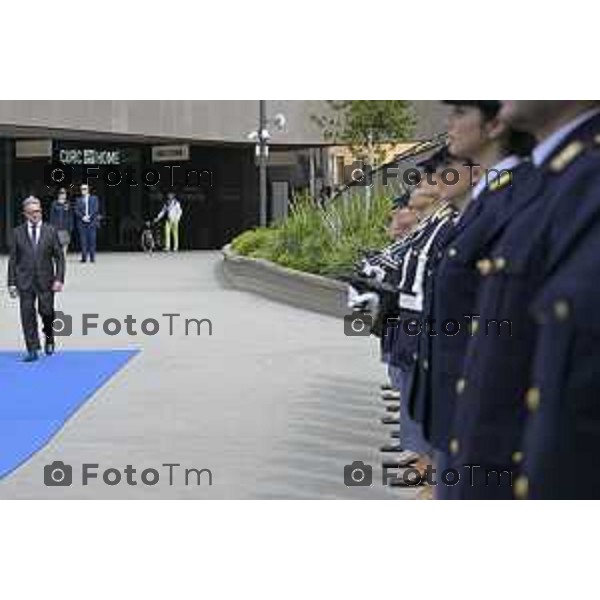 Bergamo festa della polizia con il questore Vincenzo Nicolì, e il prefetto Luca Rotondi e gli encomi agli agenti. 10 Aprile o 2026 Bergamo Italia foto Tiziano Manzoni Lapresse