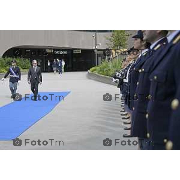 Bergamo festa della polizia con il questore Vincenzo Nicolì, e il prefetto Luca Rotondi e gli encomi agli agenti. 10 Aprile o 2026 Bergamo Italia foto Tiziano Manzoni Lapresse