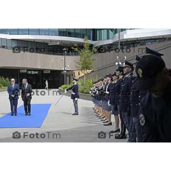 Bergamo festa della polizia con il questore Vincenzo Nicolì, e il prefetto Luca Rotondi e gli encomi agli agenti. 10 Aprile o 2026 Bergamo Italia foto Tiziano Manzoni Lapresse