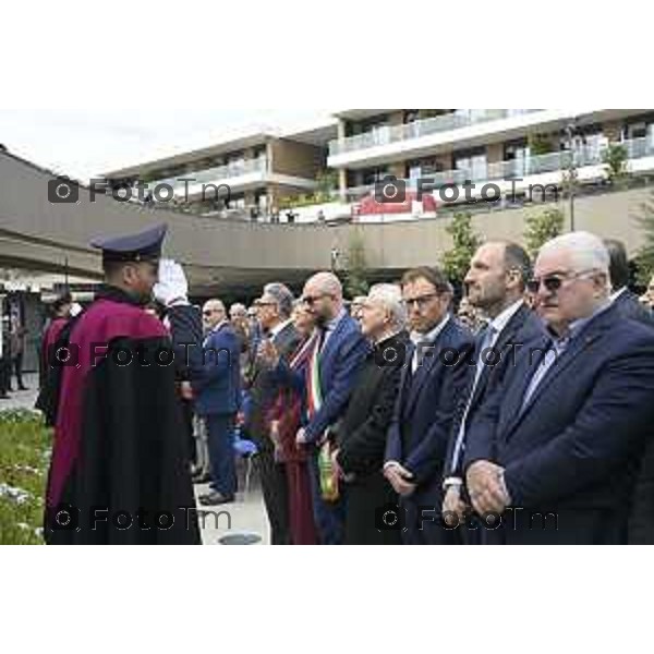 Bergamo festa della polizia con il questore Vincenzo Nicolì, e il prefetto Luca Rotondi e gli encomi agli agenti. 10 Aprile o 2026 Bergamo Italia foto Tiziano Manzoni Lapresse