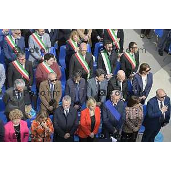 Bergamo festa della polizia con il questore Vincenzo Nicolì, e il prefetto Luca Rotondi e gli encomi agli agenti. 10 Aprile o 2026 Bergamo Italia foto Tiziano Manzoni Lapresse