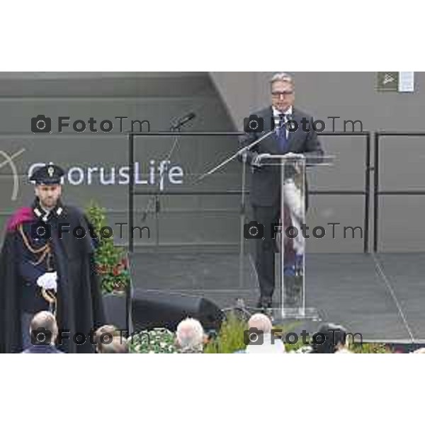 Bergamo festa della polizia con il questore Vincenzo Nicolì, 10 Aprile o 2026 Bergamo Italia foto Tiziano Manzoni Lapresse