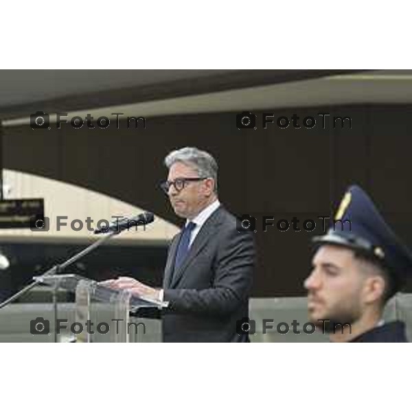 Bergamo festa della polizia con il questore Vincenzo Nicolì, 10 Aprile o 2026 Bergamo Italia foto Tiziano Manzoni Lapresse
