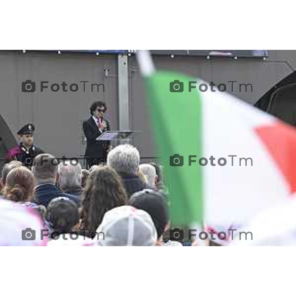 Bergamo festa della polizia con il questore Vincenzo Nicolì, e il prefetto Luca Rotondi e gli encomi agli agenti. 10 Aprile o 2026 Bergamo Italia foto Tiziano Manzoni Lapresse