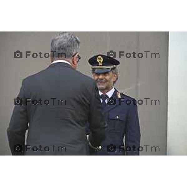 Bergamo festa della polizia con il questore Vincenzo Nicolì, e il prefetto Luca Rotondi e gli encomi agli agenti. 10 Aprile o 2026 Bergamo Italia foto Tiziano Manzoni Lapresse