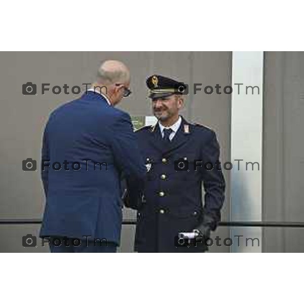 Bergamo festa della polizia con il questore Vincenzo Nicolì, e il prefetto Luca Rotondi e gli encomi agli agenti. 10 Aprile o 2026 Bergamo Italia foto Tiziano Manzoni Lapresse