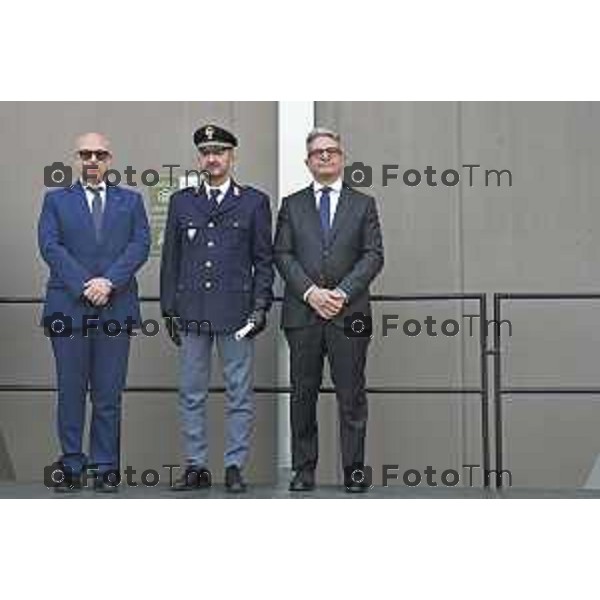 Bergamo festa della polizia con il questore Vincenzo Nicolì, e il prefetto Luca Rotondi e gli encomi agli agenti. 10 Aprile o 2026 Bergamo Italia foto Tiziano Manzoni Lapresse