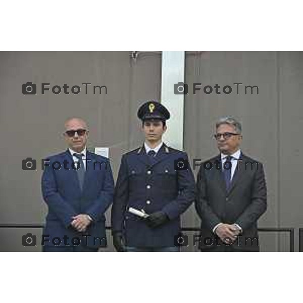Bergamo festa della polizia con il questore Vincenzo Nicolì, e il prefetto Luca Rotondi e gli encomi agli agenti. 10 Aprile o 2026 Bergamo Italia foto Tiziano Manzoni Lapresse