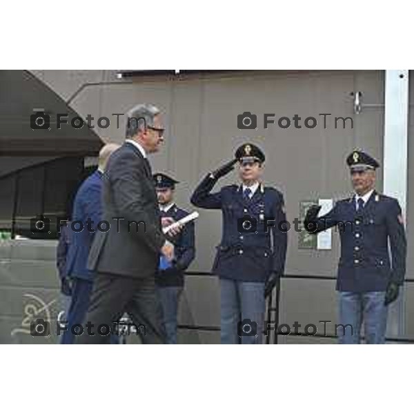 Bergamo festa della polizia con il questore Vincenzo Nicolì, e il prefetto Luca Rotondi e gli encomi agli agenti. 10 Aprile o 2026 Bergamo Italia foto Tiziano Manzoni Lapresse