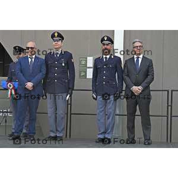 Bergamo festa della polizia con il questore Vincenzo Nicolì, e il prefetto Luca Rotondi e gli encomi agli agenti. 10 Aprile o 2026 Bergamo Italia foto Tiziano Manzoni Lapresse