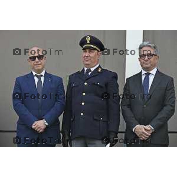 Bergamo festa della polizia con il questore Vincenzo Nicolì, e il prefetto Luca Rotondi e gli encomi agli agenti. 10 Aprile o 2026 Bergamo Italia foto Tiziano Manzoni Lapresse