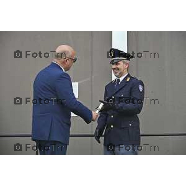 Bergamo festa della polizia con il questore Vincenzo Nicolì, e il prefetto Luca Rotondi e gli encomi agli agenti. 10 Aprile o 2026 Bergamo Italia foto Tiziano Manzoni Lapresse