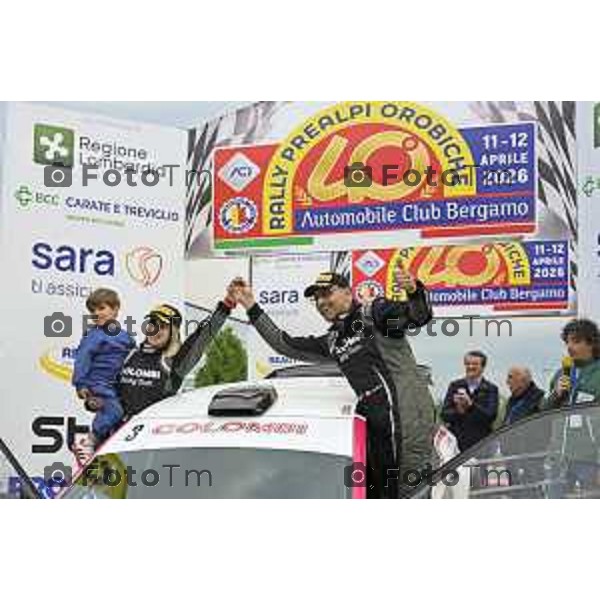 Bergamo Arrivo 40 esimo rally prealpi orobiche vincitori Marco Colombi Angelica Rivoir 12- Aprile 2026 Bergamo Italia foto Tiziano Manzoni Lapresse