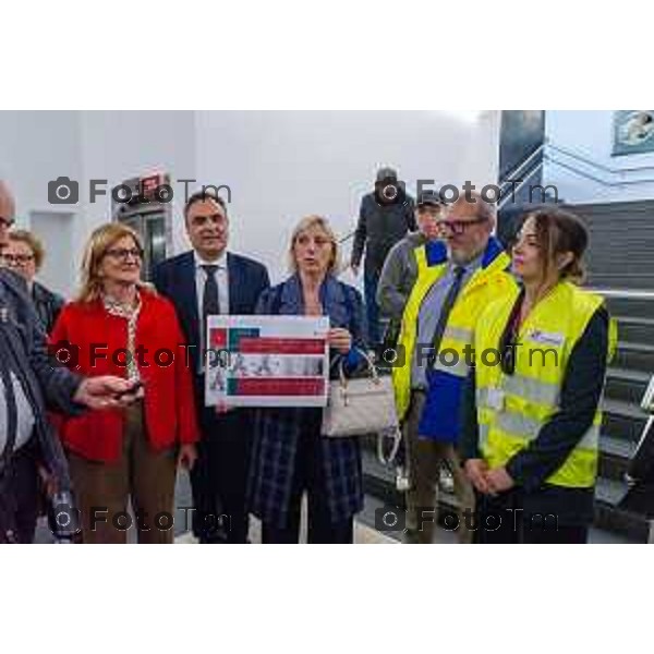 Bergamo, 15 marzo 2026 - Inaugurazione del nuovo sottopassaggio della Stazione di Bergamo alla presenza di Lucio Menta, Direttore Investimenti Rete Ferroviaria Italiana (Gruppo FS), Elena Carnevali, Sindaco di Bergamo e Claudia Maria Terzi, Assessore alle Infrastrutture e Opere pubbliche Regione Lombardia - Foto cantiere Stazione di Bergamo.