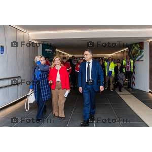 Bergamo, 15 marzo 2026 - Inaugurazione del nuovo sottopassaggio della Stazione di Bergamo alla presenza di Lucio Menta, Direttore Investimenti Rete Ferroviaria Italiana (Gruppo FS), Elena Carnevali, Sindaco di Bergamo e Claudia Maria Terzi, Assessore alle Infrastrutture e Opere pubbliche Regione Lombardia - Foto cantiere Stazione di Bergamo.