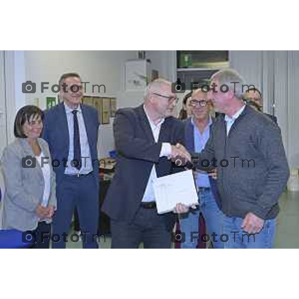 Zanica incontro con Caritas Bergamo donazione banco alimentare Bcc Bergamasca e Orobica 16 Aprile 2026 Bergamo Italia Foto Tiziano Manzoni Lapresse