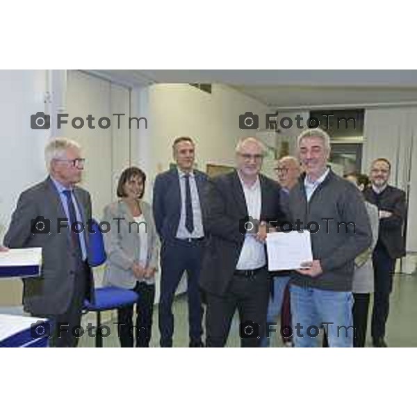 Zanica incontro con Caritas Bergamo donazione banco alimentare Bcc Bergamasca e Orobica 16 Aprile 2026 Bergamo Italia Foto Tiziano Manzoni Lapresse