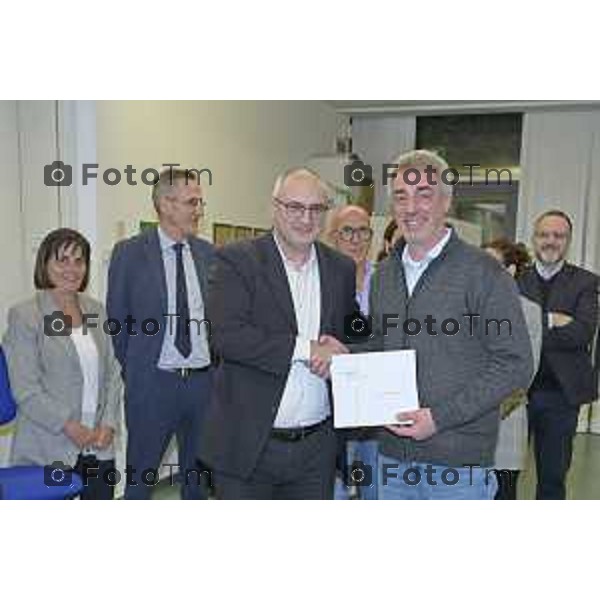 Zanica incontro con Caritas Bergamo donazione banco alimentare Bcc Bergamasca e Orobica 16 Aprile 2026 Bergamo Italia Foto Tiziano Manzoni Lapresse