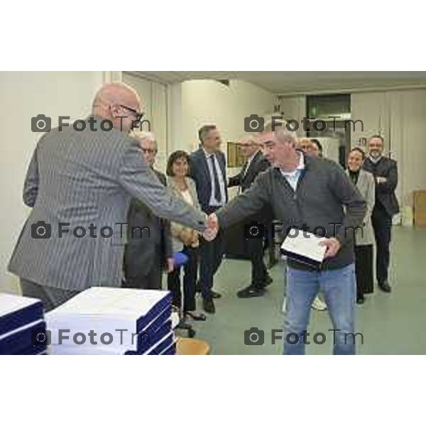 Zanica incontro con Caritas Bergamo donazione banco alimentare Bcc Bergamasca e Orobica 16 Aprile 2026 Bergamo Italia Foto Tiziano Manzoni Lapresse