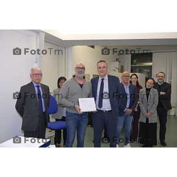 Zanica incontro con Caritas Bergamo donazione banco alimentare Bcc Bergamasca e Orobica 16 Aprile 2026 Bergamo Italia Foto Tiziano Manzoni Lapresse