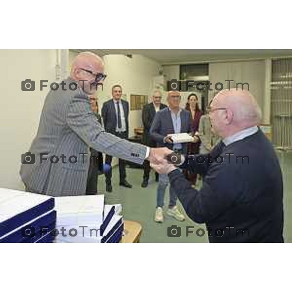 Zanica incontro con Caritas Bergamo donazione banco alimentare Bcc Bergamasca e Orobica 16 Aprile 2026 Bergamo Italia Foto Tiziano Manzoni Lapresse