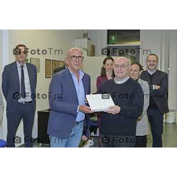 Zanica incontro con Caritas Bergamo donazione banco alimentare Bcc Bergamasca e Orobica 16 Aprile 2026 Bergamo Italia Foto Tiziano Manzoni Lapresse