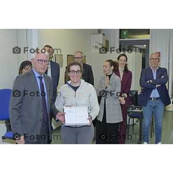 Zanica incontro con Caritas Bergamo donazione banco alimentare Bcc Bergamasca e Orobica 16 Aprile 2026 Bergamo Italia Foto Tiziano Manzoni Lapresse