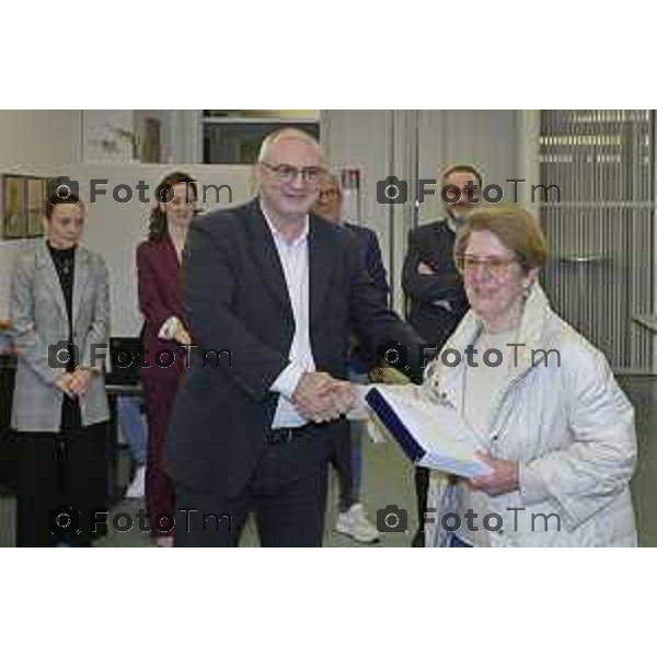 Zanica incontro con Caritas Bergamo donazione banco alimentare Bcc Bergamasca e Orobica 16 Aprile 2026 Bergamo Italia Foto Tiziano Manzoni Lapresse