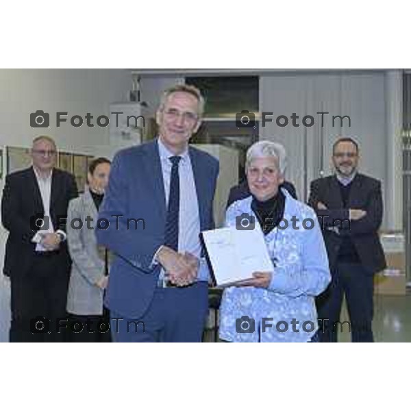 Zanica incontro con Caritas Bergamo donazione banco alimentare Bcc Bergamasca e Orobica 16 Aprile 2026 Bergamo Italia Foto Tiziano Manzoni Lapresse