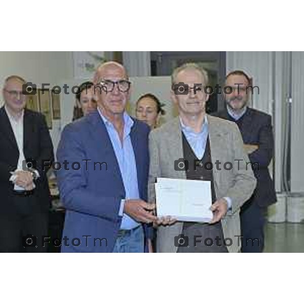 Zanica incontro con Caritas Bergamo donazione banco alimentare Bcc Bergamasca e Orobica 16 Aprile 2026 Bergamo Italia Foto Tiziano Manzoni Lapresse