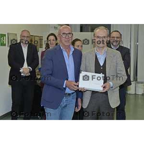 Zanica incontro con Caritas Bergamo donazione banco alimentare Bcc Bergamasca e Orobica 16 Aprile 2026 Bergamo Italia Foto Tiziano Manzoni Lapresse