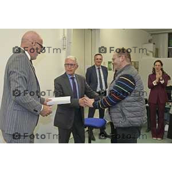 Zanica incontro con Caritas Bergamo donazione banco alimentare Bcc Bergamasca e Orobica 16 Aprile 2026 Bergamo Italia Foto Tiziano Manzoni Lapresse