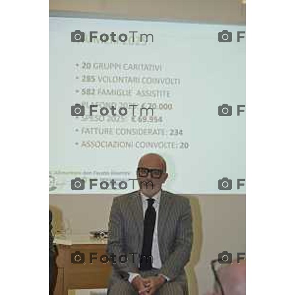 Zanica incontro con Caritas Bergamo donazione banco alimentare Bcc Bergamasca e Orobica 16 Aprile 2026 Bergamo Italia Foto Tiziano Manzoni Lapresse