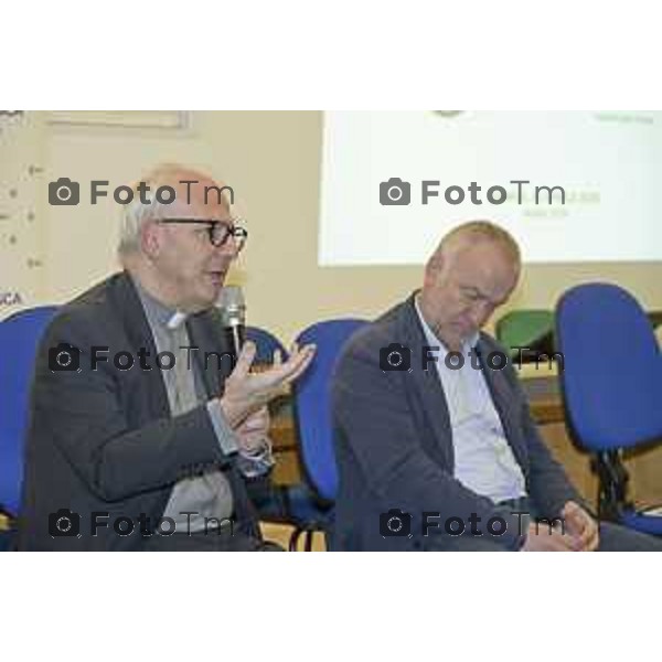 Zanica incontro con Caritas Bergamo donazione banco alimentare Bcc Bergamasca e Orobica 16 Aprile 2026 Bergamo Italia Foto Tiziano Manzoni Lapresse