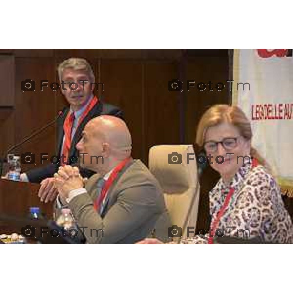 Assemblea nazionale di ALI - Autonomie Locali Italiane, appuntamento annuale che riunisce sindaci, amministratori locali e rappresentanti delle istituzioni, del mondo accademico e civile, per confrontarsi sulle politiche e sulle sfide di città e territori. Nella foto: Del Bono 17 Aprile 2026 Bergamo Italia Foto Tiziano Manzoni Lapresse