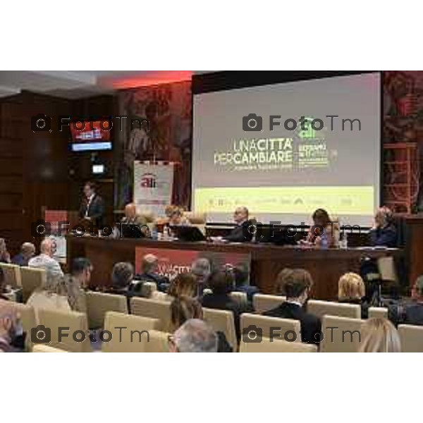 Assemblea nazionale di ALI - Autonomie Locali Italiane, appuntamento annuale che riunisce sindaci, amministratori locali e rappresentanti delle istituzioni, del mondo accademico e civile, per confrontarsi sulle politiche e sulle sfide di città e territori. Nella foto: Giorgio Gori 17 Aprile 2026 Bergamo Italia Foto Tiziano Manzoni Lapresse