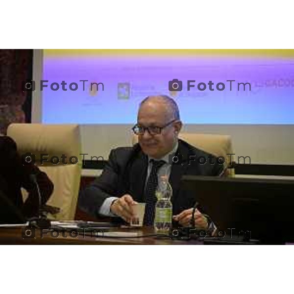 Assemblea nazionale di ALI - Autonomie Locali Italiane, appuntamento annuale che riunisce sindaci, amministratori locali e rappresentanti delle istituzioni, del mondo accademico e civile, per confrontarsi sulle politiche e sulle sfide di città e territori. Nella foto: 17 Aprile 2026 Bergamo Italia Foto Tiziano Manzoni Lapresse