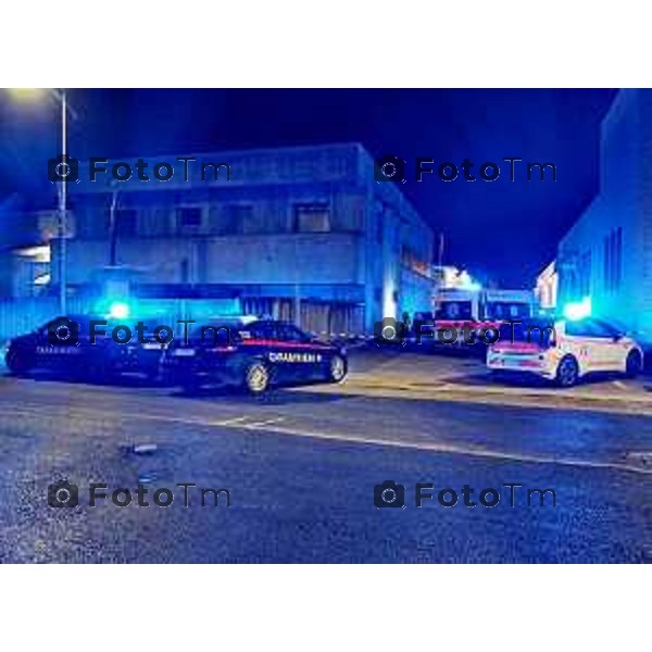 Covo Bg sparatoria assassinati du indiani uscita dal luogo di culto il luogo dellp\'omicidio i primi interventi delle forze dell\'ordine e dei sanitarii 18 Aprile 2026 Bergamo Italia Foto Tiziano Manzoni Lapresse