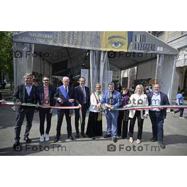 Bergamo Apertura fiera dei Librai e presnetazione libro Luciano Fontana corriere della sera Cesare Zapperi Daniele Rocchetti 18 Aprile 2026 Bergamo Italia Foto Tiziano Manzoni Lapresse