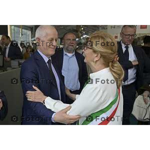 Bergamo Apertura fiera dei Librai e presnetazione libro Luciano Fontana corriere della sera Cesare Zapperi Daniele Rocchetti 18 Aprile 2026 Bergamo Italia Foto Tiziano Manzoni Lapresse