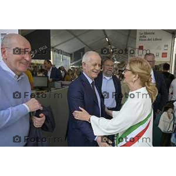 Bergamo Apertura fiera dei Librai e presnetazione libro Luciano Fontana corriere della sera Cesare Zapperi Daniele Rocchetti 18 Aprile 2026 Bergamo Italia Foto Tiziano Manzoni Lapresse